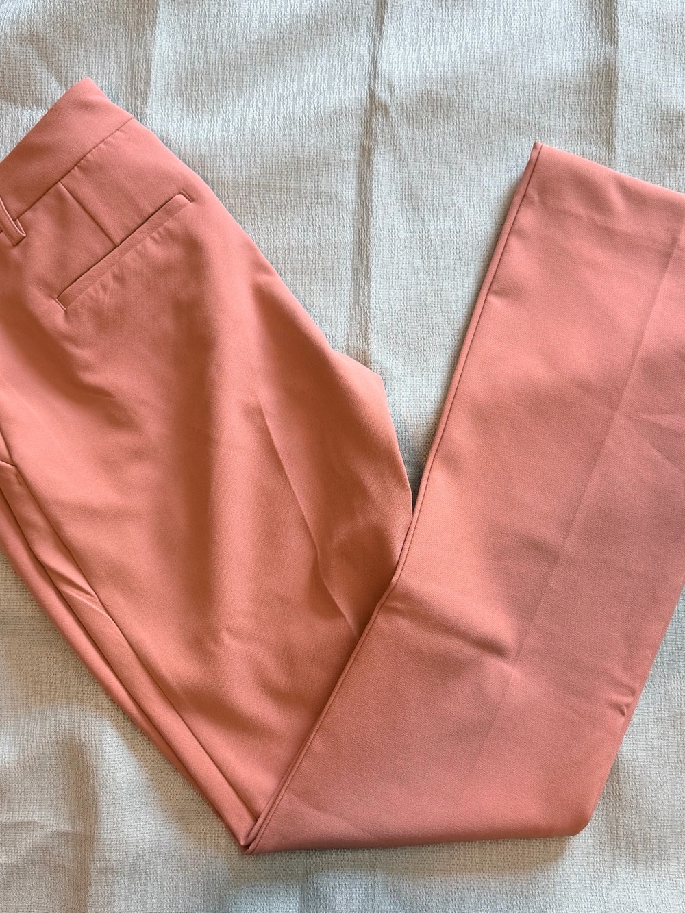 Express Luxe Comfort Columnist Pants — Peachy Pink
